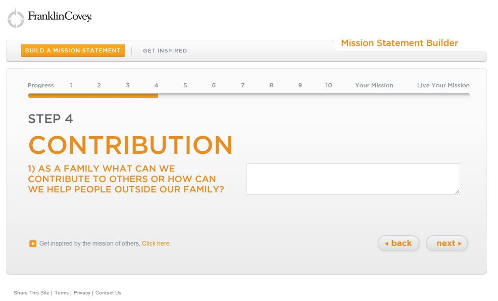 franklin covey mission statement builder