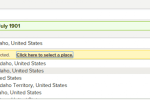 Adding Historical Place Names in FamilySearch