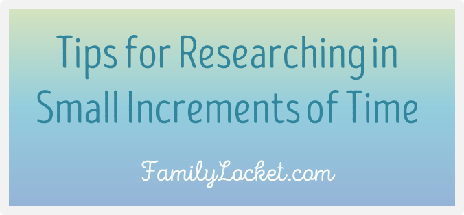 Tips for researching in small increments of time