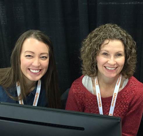 Nicole and mom at computer at rootstech