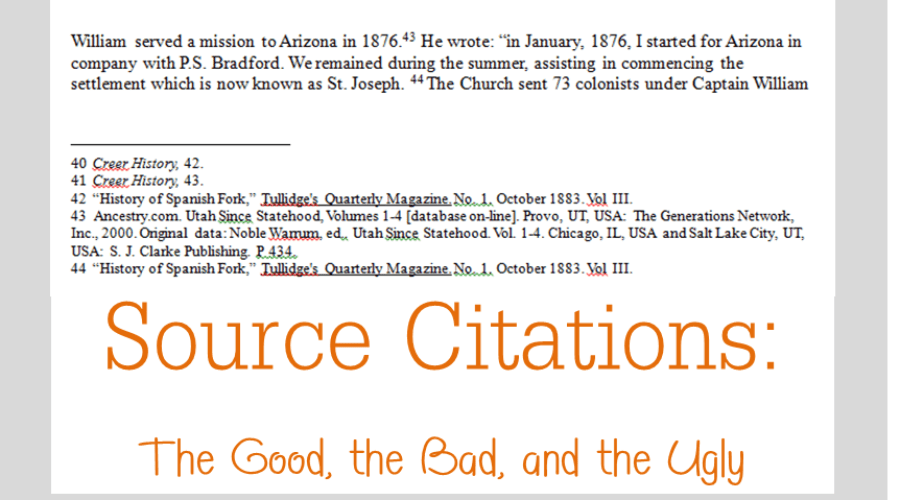 Source Citations:  The Good, the Bad, and the Ugly