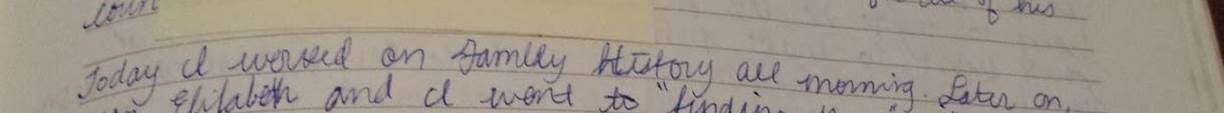 worked on fam hist all morning