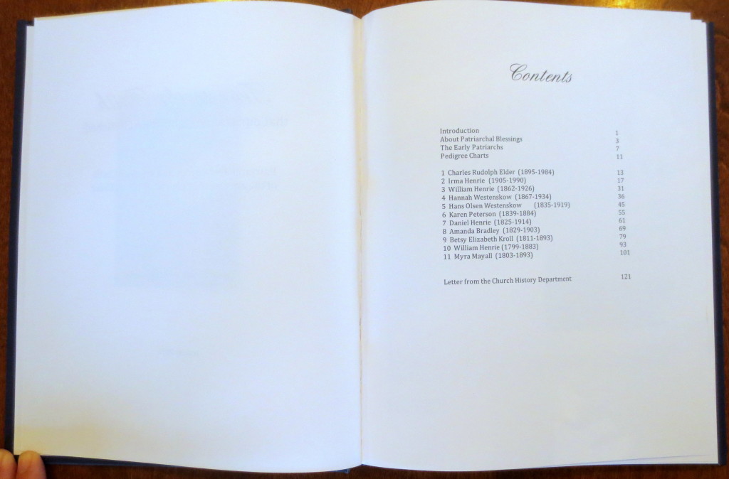 Table of Contents with white space on left page of spread