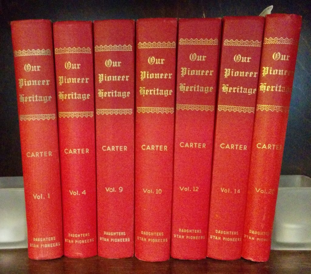 Our Pioneer Heritage books by Kate Carter, Daughters of the Utah Pioneers