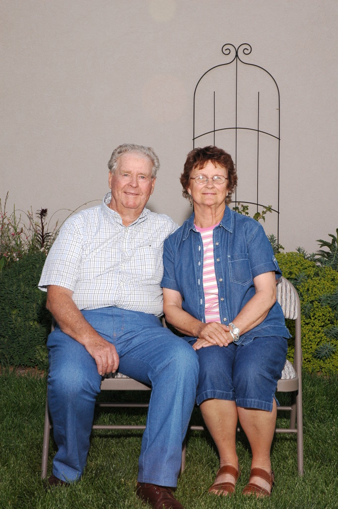 Nan and Bob, backyard 2005