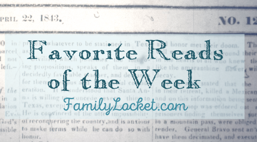 Favorite Reads of the Week: 24 July 2016 – Pioneer Day, second cousins, catalogs