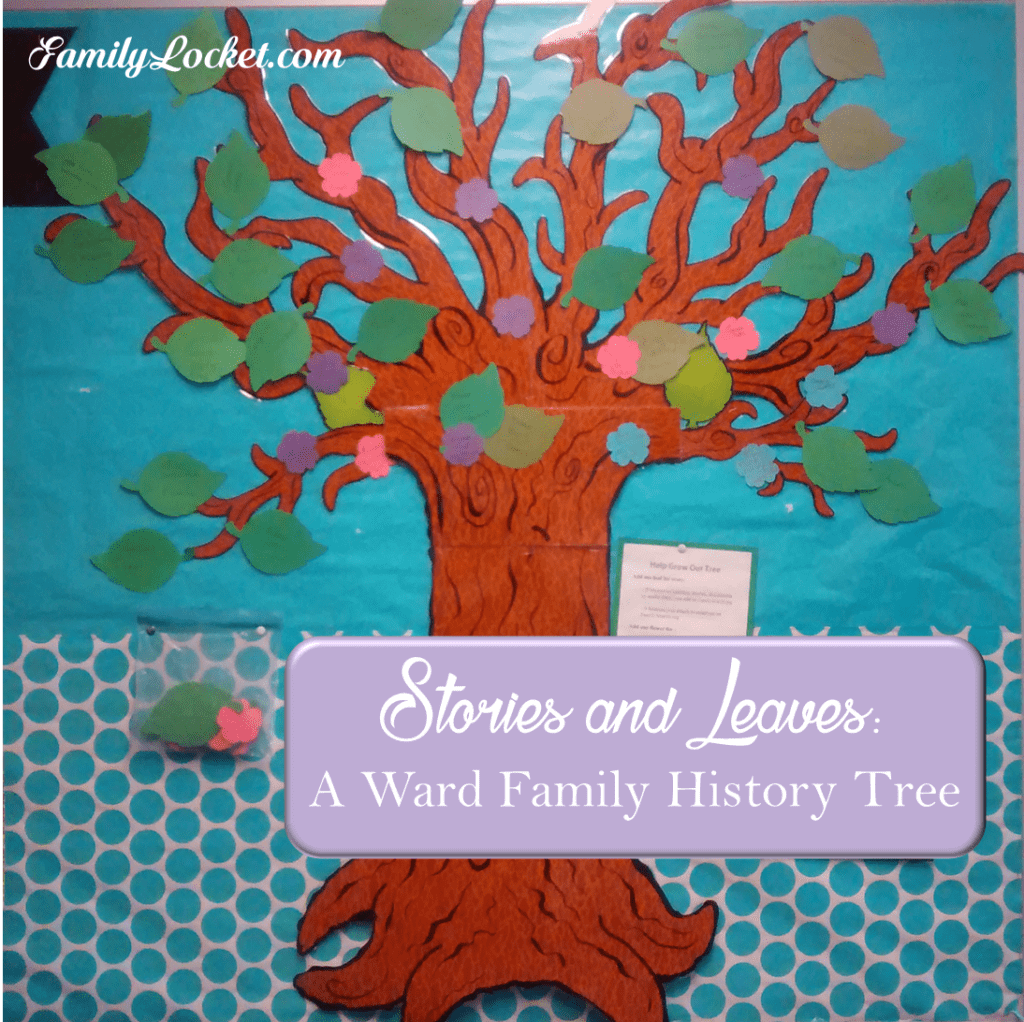 stories and leaves a ward family history tree
