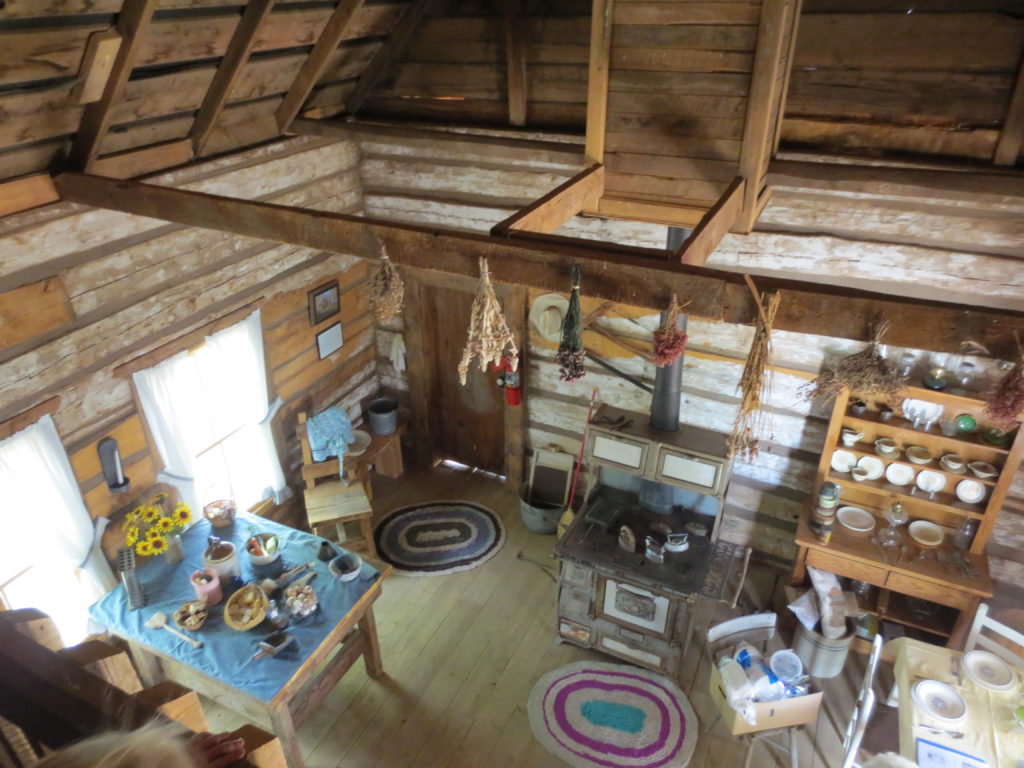 Interior of the Margaret Ann McCleve Hancock cabin