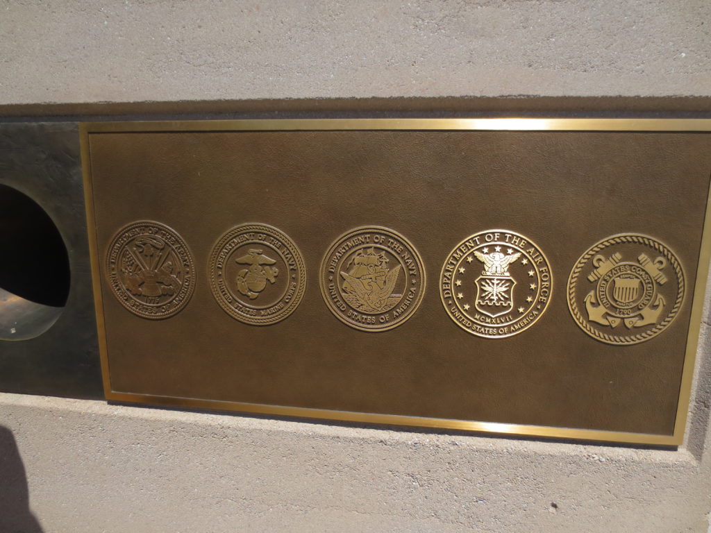 Back of the World War II Memorial in Tucson