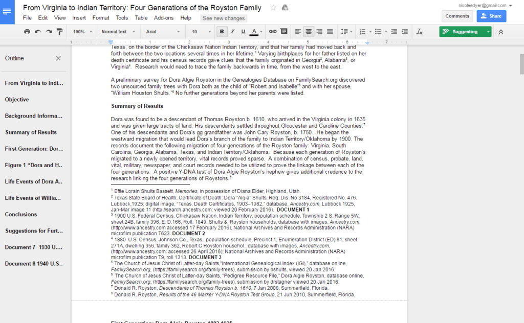 citations and document numbers