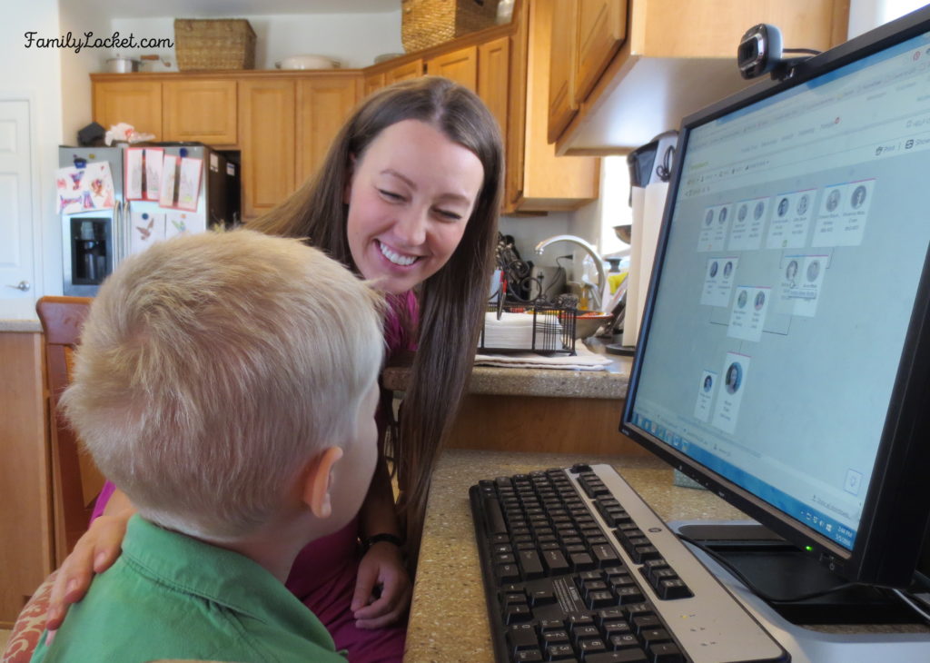 nicole and jacob having fun with familysearch