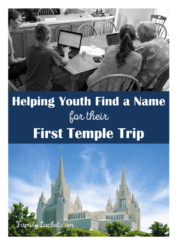 Helping Youth find a name for their first temple trip