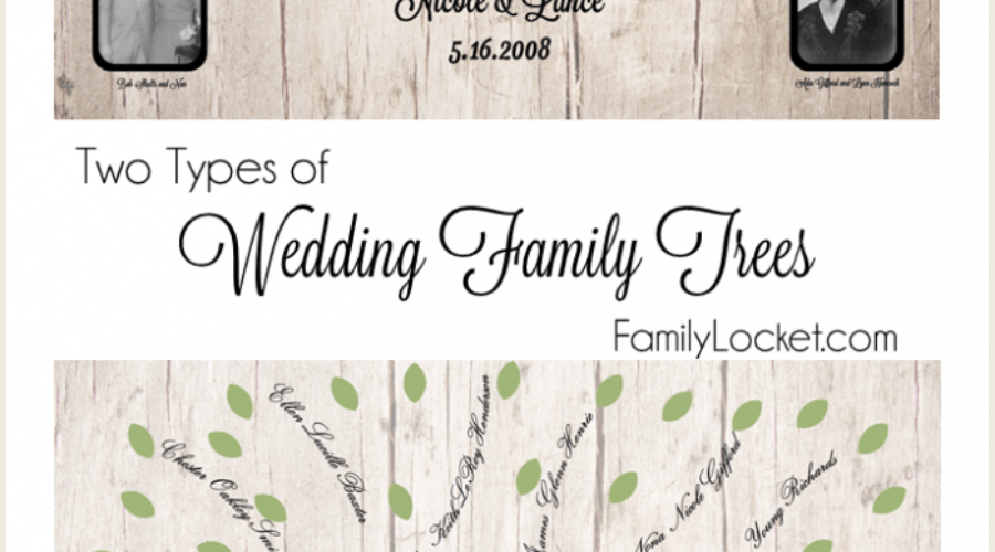 perfect for wedding gifts - two types of wedding family trees