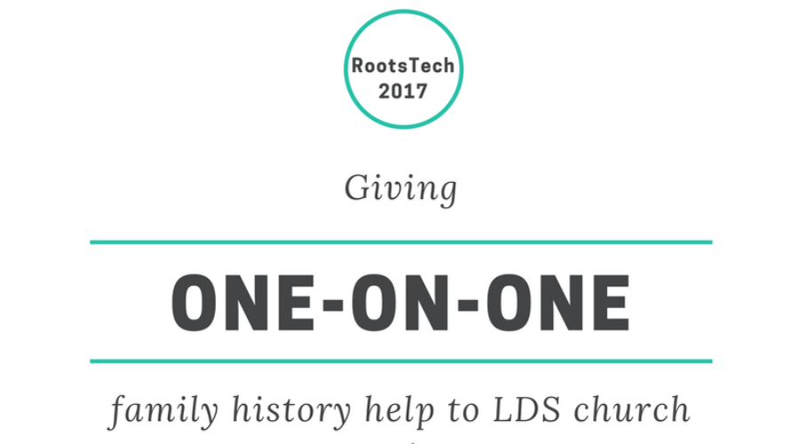 Giving one-on-one family history help to LDS church members #RootsTech2017