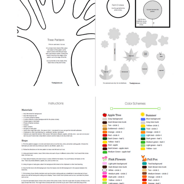 Felt Family Tree Pattern Download