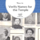 How to Verify Family Names for the Temple