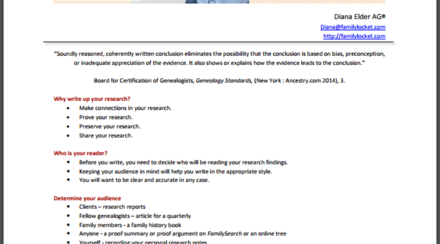 SLIG Night at the FHL – Diana’s Classes on Citations and Report Writing