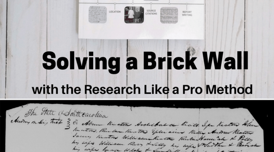 Solving a Brick Wall with the Research Like a Pro Method