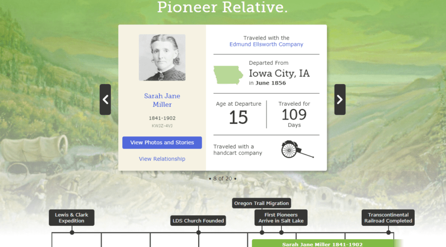 New FamilySearch Pioneer Discovery Experience Online