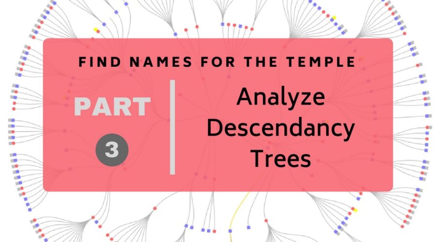 Find Names for the Temple Part 3: Analyze Descendancy Trees