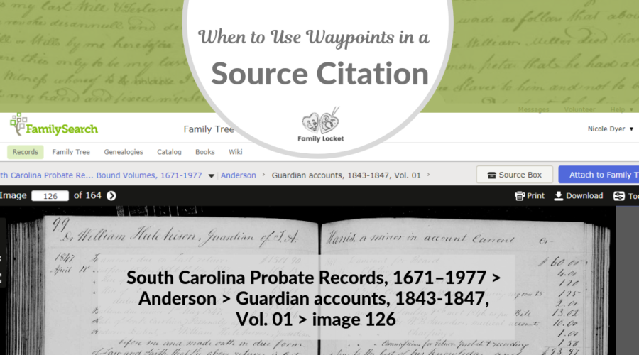 When to Use Waypoints in a Source Citation