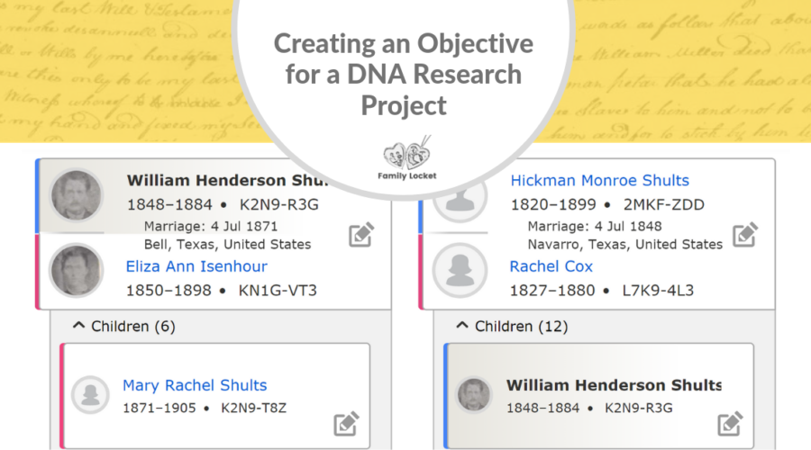 Creating an Objective for a DNA Research Project