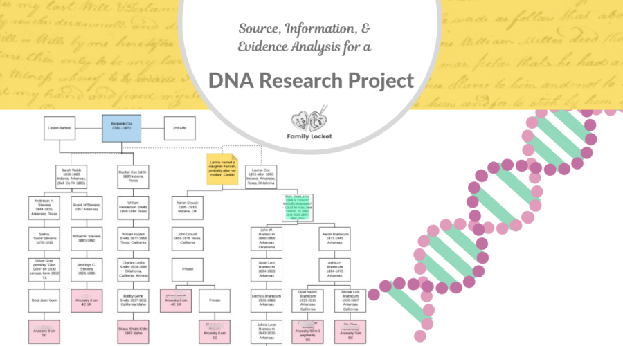 Source, Information, and Evidence Analysis for a DNA Research Project