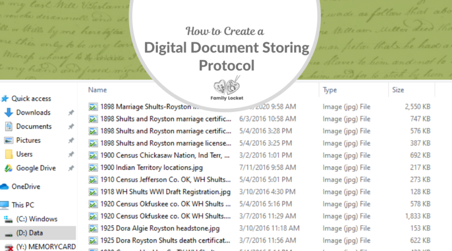 How to Create a Digital Document Storing Protocol