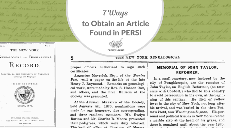 Seven Ways to Obtain an Article Found in PERSI