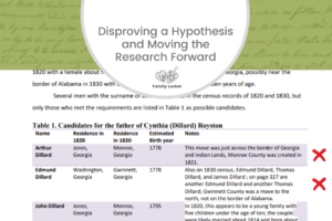 Disproving a Hypothesis and Moving the Research Forward