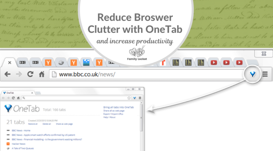 Reduce Browser Clutter with OneTab and Increase Productivity