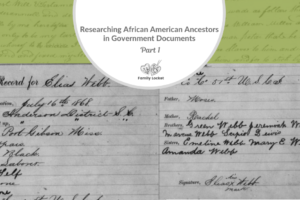 Researching African American Ancestors in Government Documents Part 1 : U.S. Federal Census, Freedmen’s Bureau and Freedman’s Bank Records