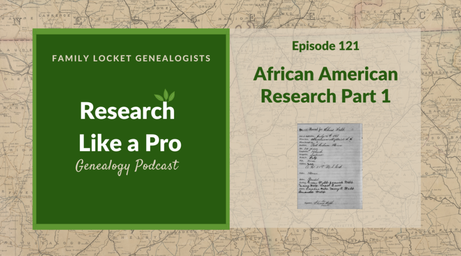 RLP 121: African American Research Part 1