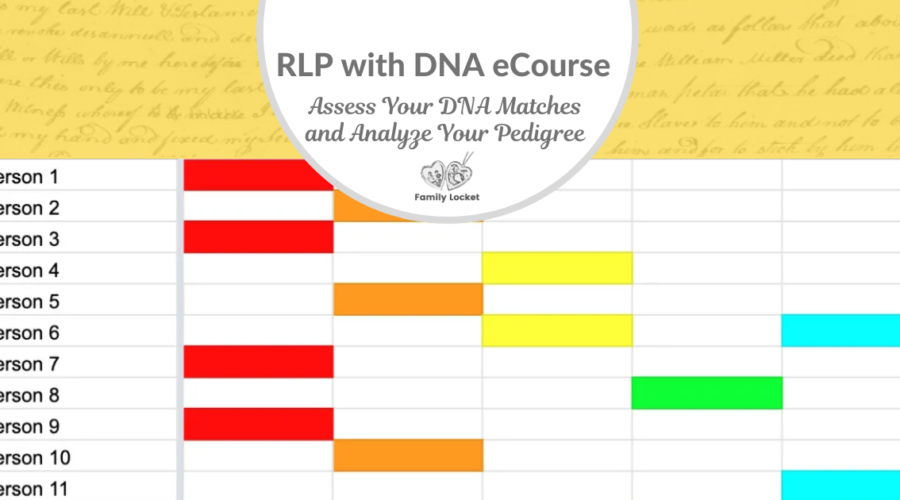 RLP DNA e-course Part 1: Assess Your DNA Matches and Analyze Your Pedigree