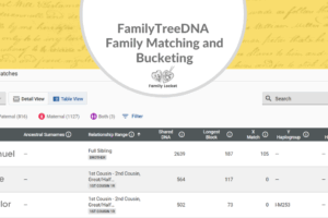 FamilyTreeDNA Family Matching and Bucketing