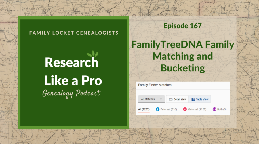 RLP 167: FamilyTreeDNA Family Matching and Bucketing