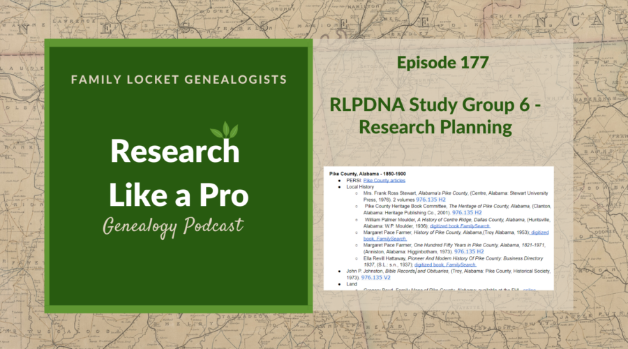 RLP 177: RLPDNA Study Group 6 – Research Planning