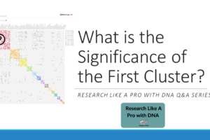 What is the significance of the first cluster in an AutoCluster or Collins Leeds Method chart?