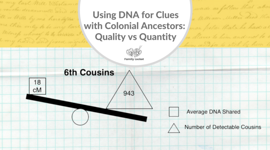 Using DNA for Clues with Colonial Ancestors: Quality vs Quantity