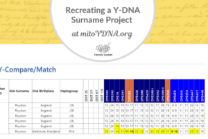 Recreating a Y-DNA Surname Project at mitoYDNA.org