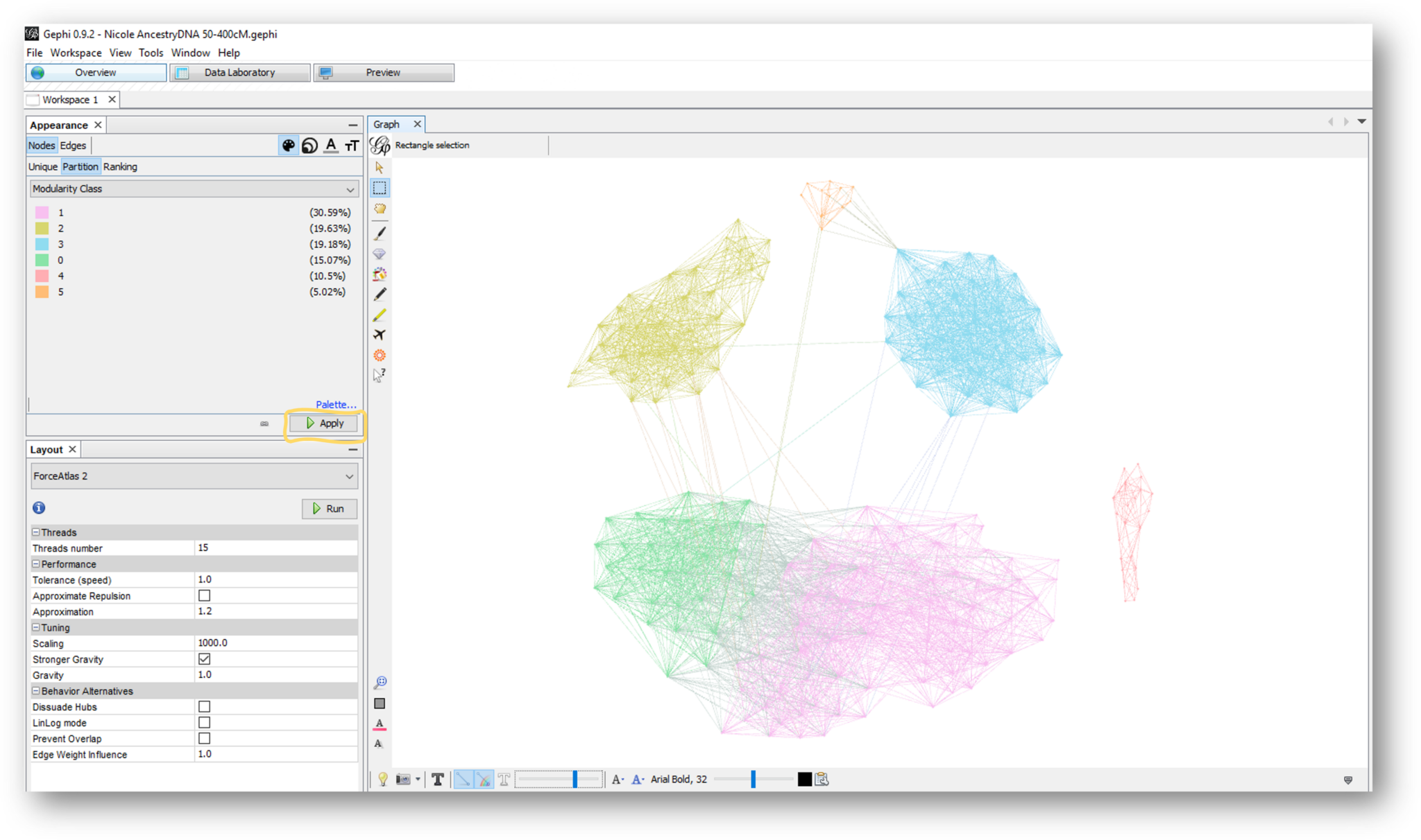 Creating Gephi Network Graphs Part 3: Adjusting the Network Graph ...