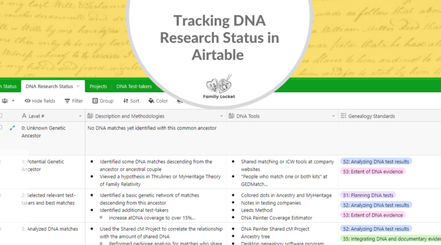 Tracking DNA Research Status in Airtable