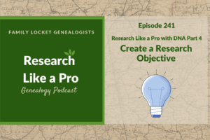 RLP 241:  RLP with DNA 4 – Create a Research Objective