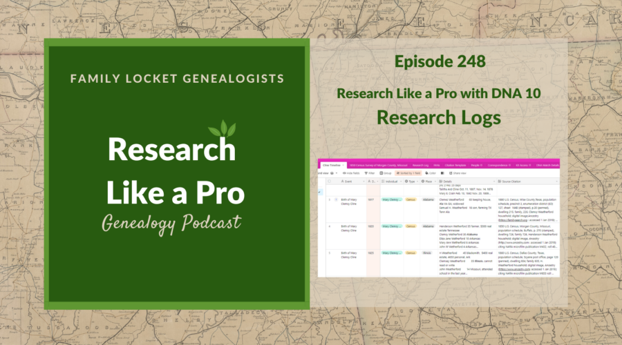 RLP 248: RLP with DNA 10 – Research Logs