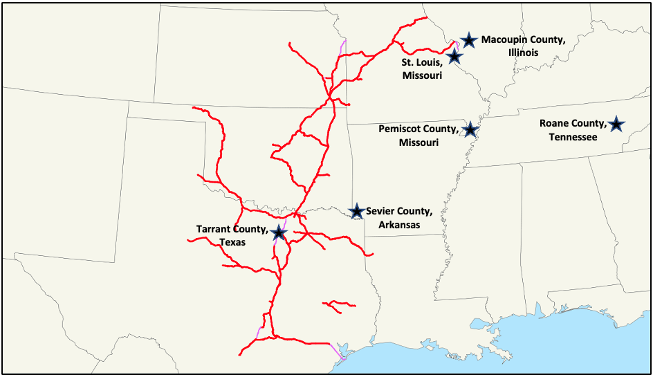 screenshot of a map