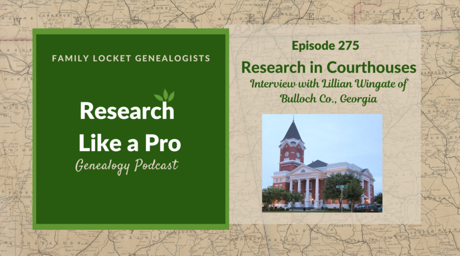 RLP 275: Research in Courthouses: Interview with Lillian Wingate of Bulloch Co., Georgia