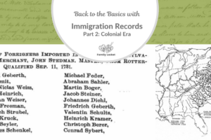 Back to the Basics with Immigration Records: Part 2 – Colonial Era