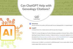 Can ChatGPT Help with Genealogy Citations?