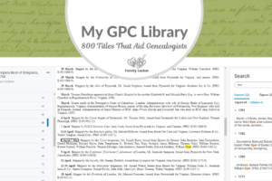 MyGPC Library: 800 Titles That Aid Genealogists