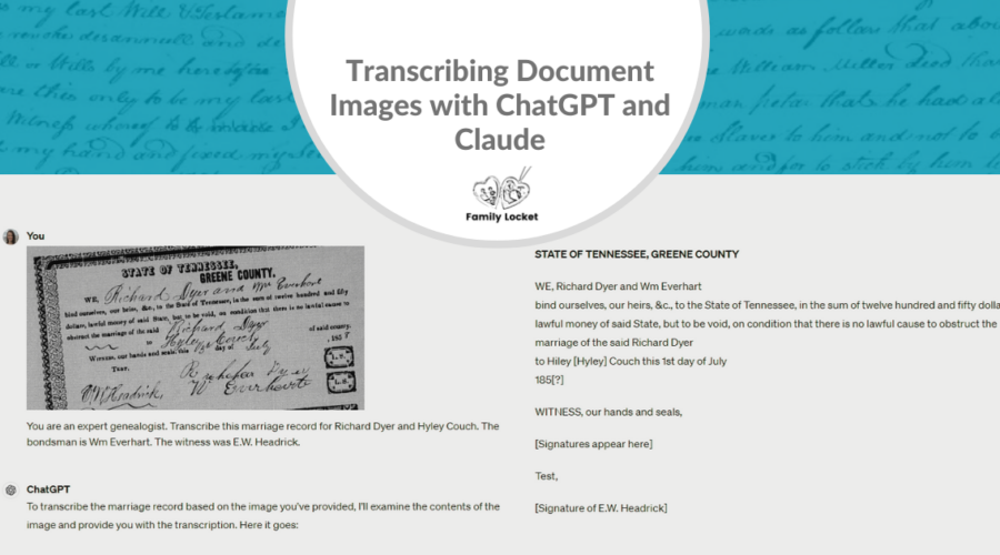 Transcribing Document Images with ChatGPT and Claude